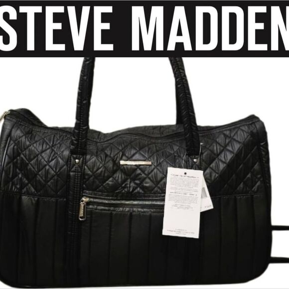 Steve Madden Evelyn Collection Quilted Rolling Travel Duffel Bag - Picture 1 of 13